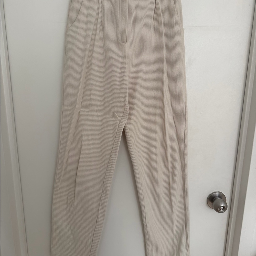 Chic Cream Women's Trousers
